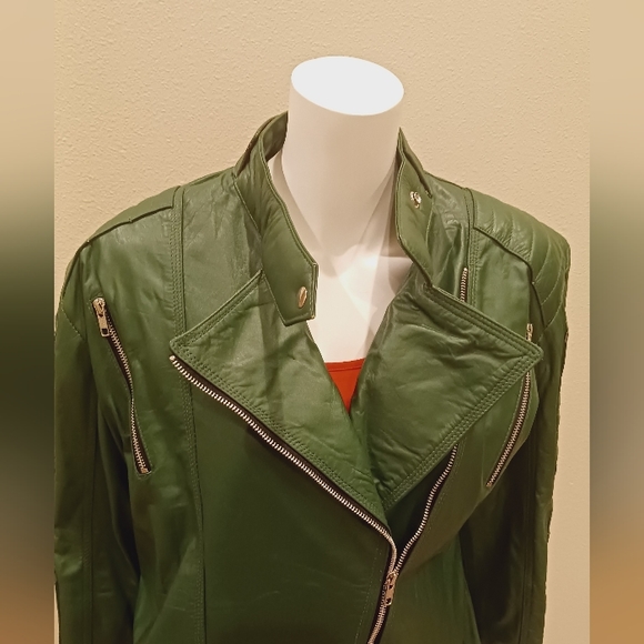 Women Genuine Leather Jacket Motorcycle size XXL - Picture 8 of 11